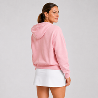 Women's Zip Cropped Hoodie - Pink