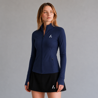 Women's Athletic Full Zip Jacket - Navy