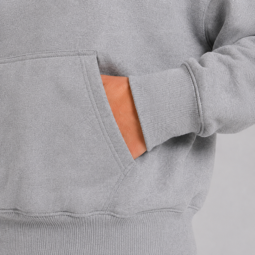 Women's Zip Cropped Hoodie - Grey