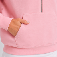 Women's Zip Cropped Hoodie - Pink