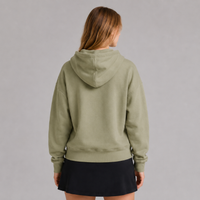 Women's Zip Cropped Hoodie - Sage Green