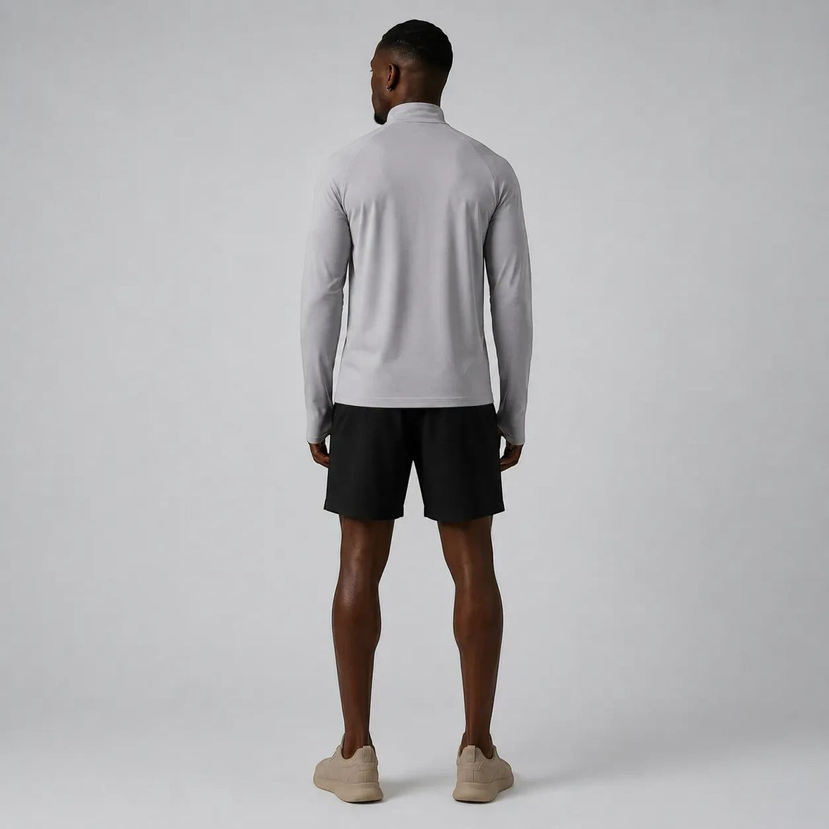 TwentyTenCollective men's black performance shorts with elastic waistband and subtle logo detail.