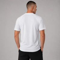 TwentyTenCollective white athletic t-shirt with crew neck and short sleeves, made from breathable fabric.